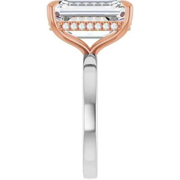 Claw-Prong Hidden Halo-Style Engagement Ring Image 4 Don's Jewelry & Design Washington, IA