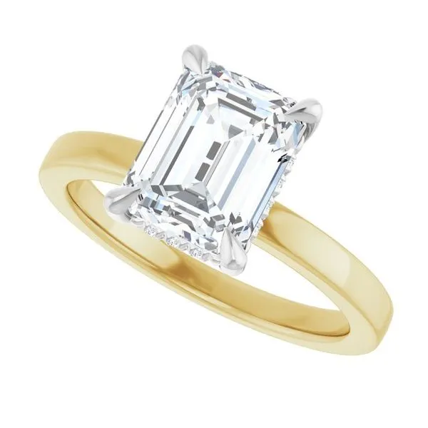 Claw-Prong Hidden Halo-Style Engagement Ring Image 5 Northwood Jewelers Northwood, OH