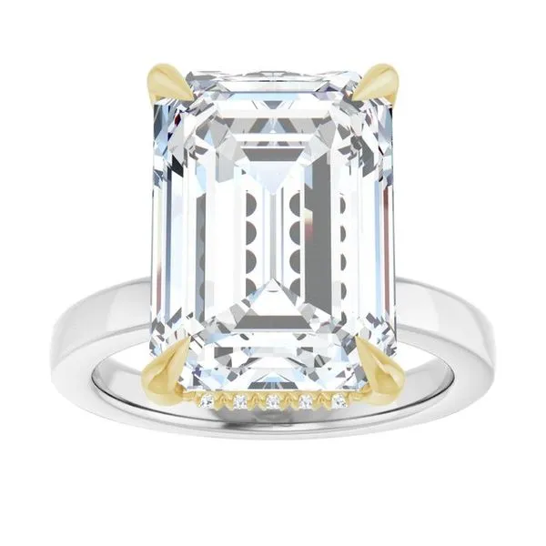 Claw-Prong Hidden Halo-Style Engagement Ring Image 3 Clater Jewelers Louisville, KY