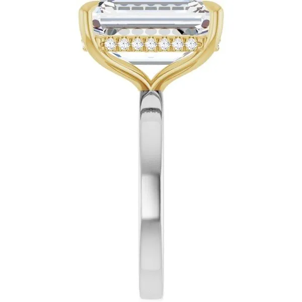 Claw-Prong Hidden Halo-Style Engagement Ring Image 4 Don's Jewelry & Design Washington, IA