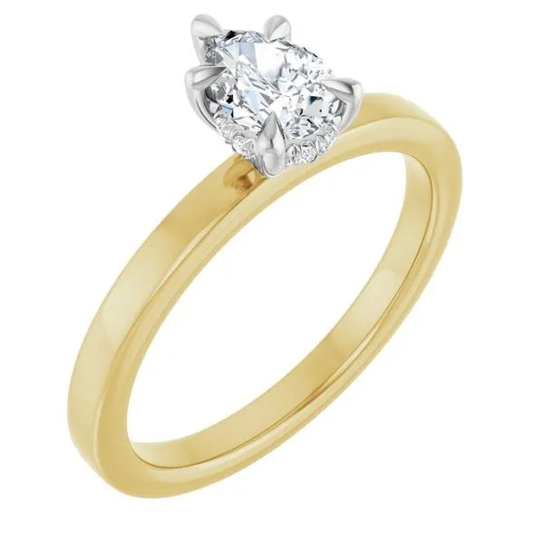 Claw-Prong Hidden Halo-Style Engagement Ring J. Thomas Jewelers Rochester Hills, MI