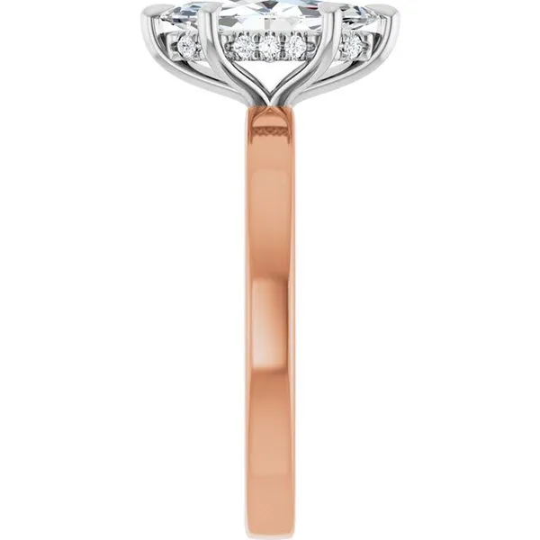 Claw-Prong Hidden Halo-Style Engagement Ring Image 4 Hudson Valley Goldsmith New Paltz, NY