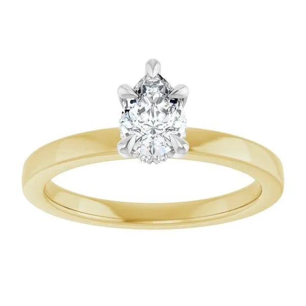 Claw-Prong Hidden Halo-Style Engagement Ring Image 3 Hudson Valley Goldsmith New Paltz, NY