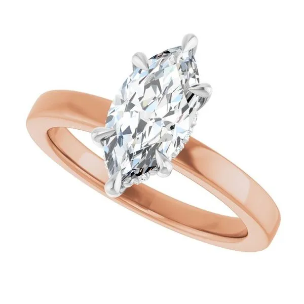 Claw-Prong Hidden Halo-Style Engagement Ring Image 5 Clater Jewelers Louisville, KY