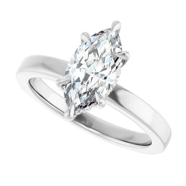 Claw-Prong Hidden Halo-Style Engagement Ring Image 5 JF Jones Jewelers Rochester, NY