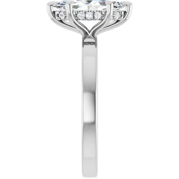 Claw-Prong Hidden Halo-Style Engagement Ring Image 4 JF Jones Jewelers Rochester, NY