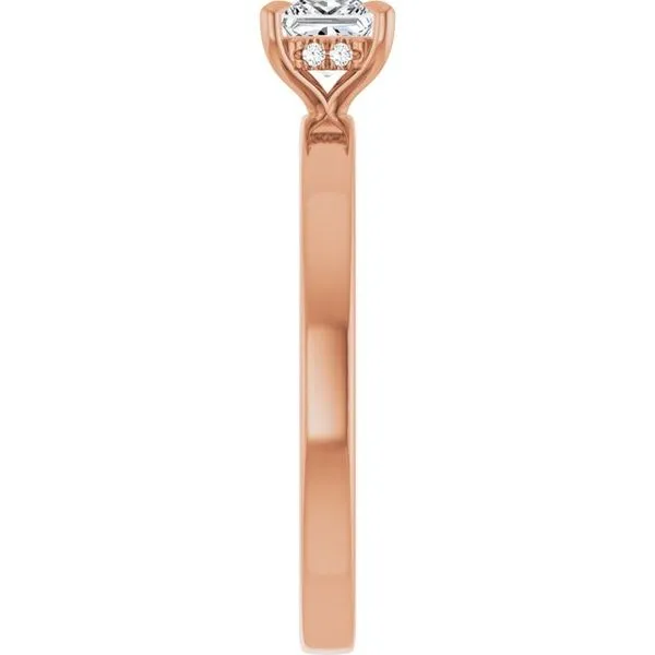 Claw-Prong Hidden Halo-Style Engagement Ring Image 4 Hudson Valley Goldsmith New Paltz, NY