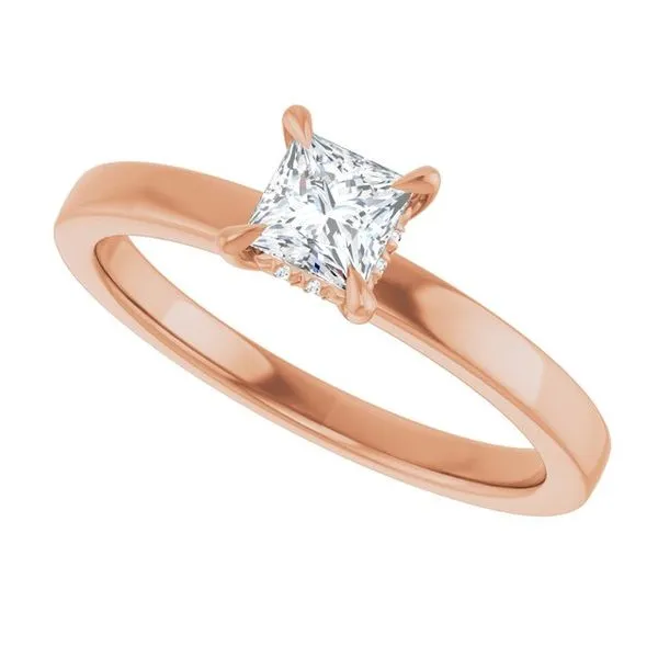 Claw-Prong Hidden Halo-Style Engagement Ring Image 5 Mark Jewellers La Crosse, WI