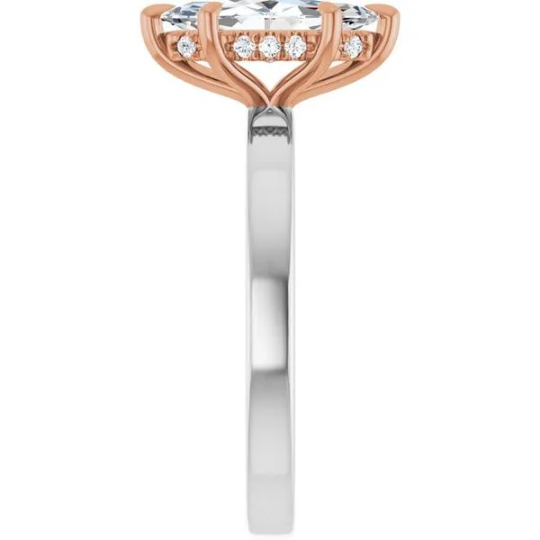 Claw-Prong Hidden Halo-Style Engagement Ring Image 4 Vulcan's Forge LLC KANSAS CITY, MO