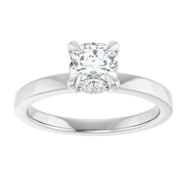 Claw-Prong Hidden Halo-Style Engagement Ring Image 3 Northwood Jewelers Northwood, OH