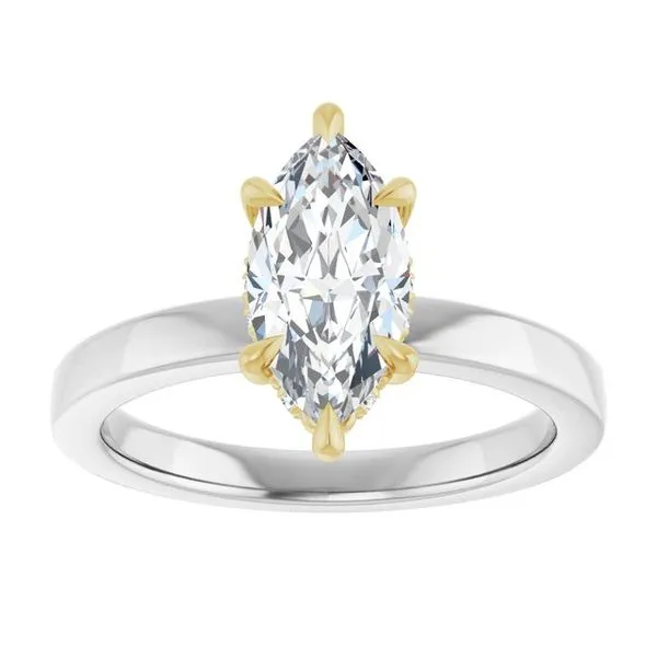 Claw-Prong Hidden Halo-Style Engagement Ring Image 3 Don's Jewelry & Design Washington, IA