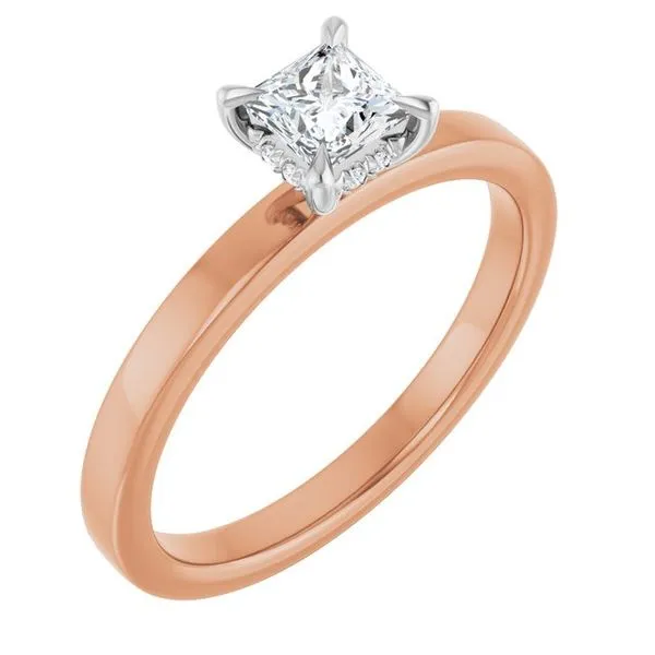Claw-Prong Hidden Halo-Style Engagement Ring Northwood Jewelers Northwood, OH