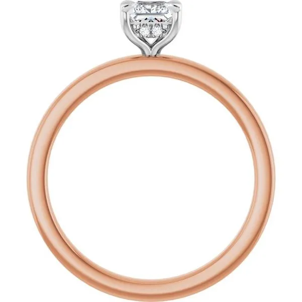 Claw-Prong Hidden Halo-Style Engagement Ring Image 2 Hudson Valley Goldsmith New Paltz, NY