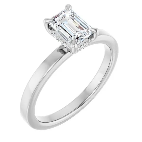 Claw-Prong Hidden Halo-Style Engagement Ring Raleigh Diamond Fine Jewelry Raleigh, NC