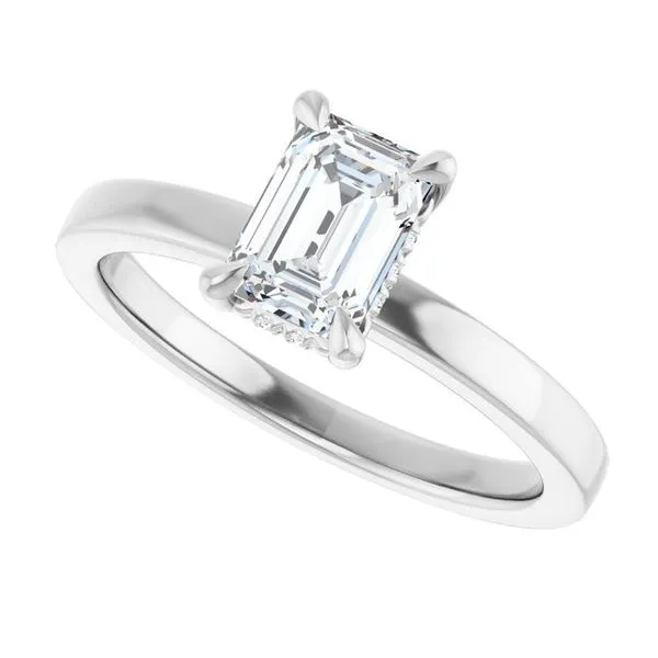 Claw-Prong Hidden Halo-Style Engagement Ring Image 5 Michael Szwed Jewelers Longmeadow, MA