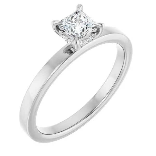 Claw-Prong Hidden Halo-Style Engagement Ring Vulcan's Forge LLC KANSAS CITY, MO