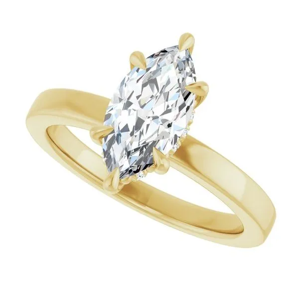 Claw-Prong Hidden Halo-Style Engagement Ring Image 5 Don's Jewelry & Design Washington, IA