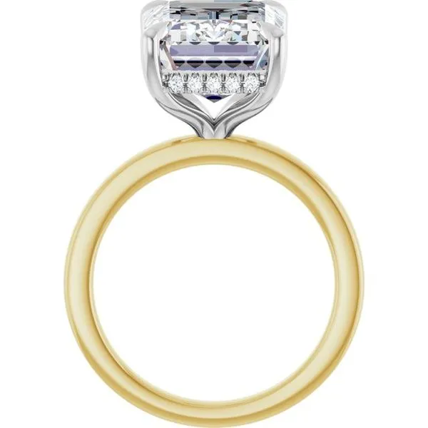 Claw-Prong Hidden Halo-Style Engagement Ring Image 2 Don's Jewelry & Design Washington, IA