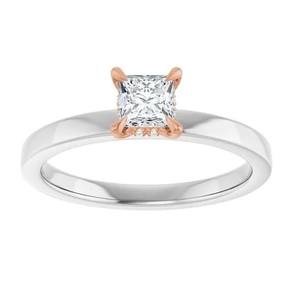 Claw-Prong Hidden Halo-Style Engagement Ring Image 3 Arezzo Jewelers Elmwood Park, IL