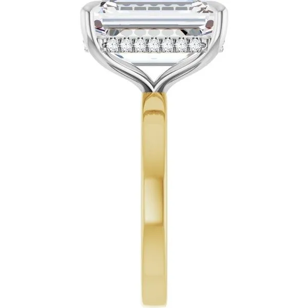 Claw-Prong Hidden Halo-Style Engagement Ring Image 4 J. West Jewelers Round Rock, TX