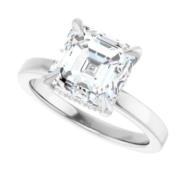 Claw-Prong Hidden Halo-Style Engagement Ring Image 5 Vulcan's Forge LLC KANSAS CITY, MO