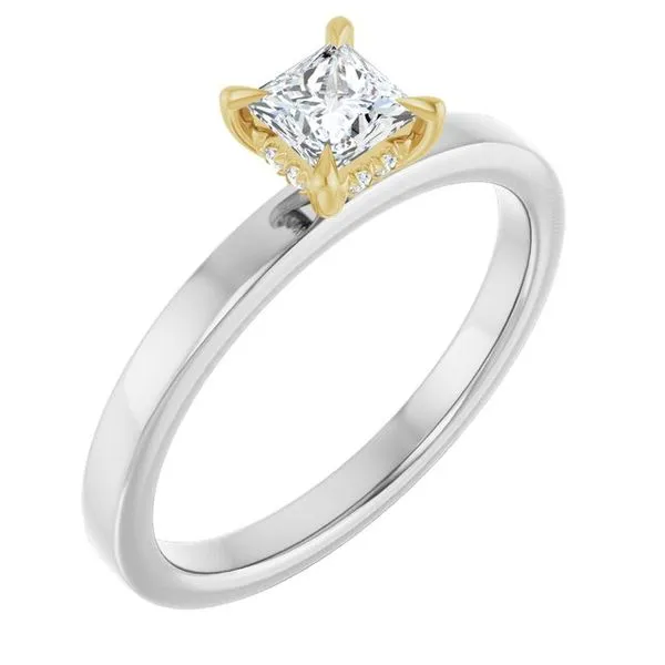 Claw-Prong Hidden Halo-Style Engagement Ring Futer Bros Jewelers York, PA