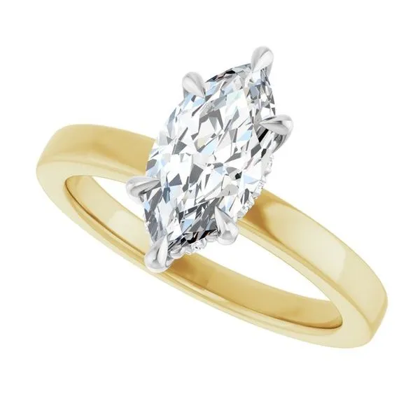 Claw-Prong Hidden Halo-Style Engagement Ring Image 5 Northwood Jewelers Northwood, OH
