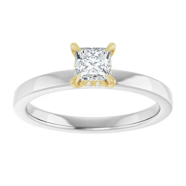 Claw-Prong Hidden Halo-Style Engagement Ring Image 3 Don's Jewelry & Design Washington, IA