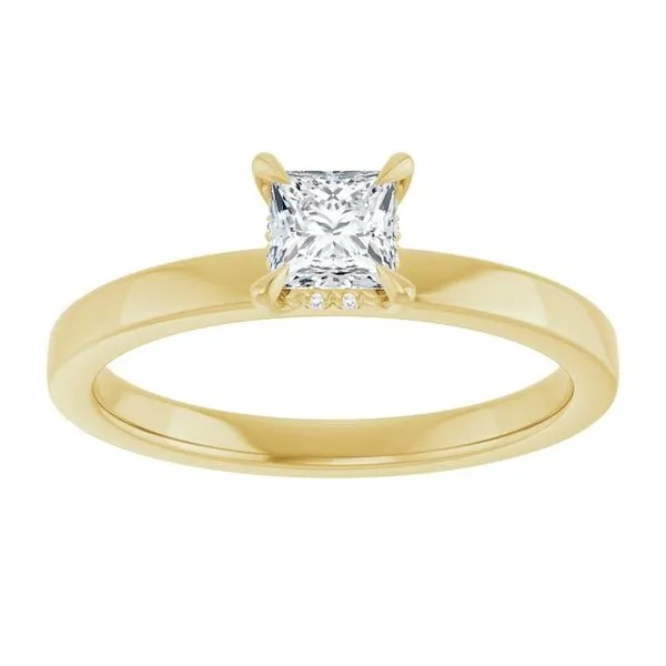 Claw-Prong Hidden Halo-Style Engagement Ring Image 3 Futer Bros Jewelers York, PA