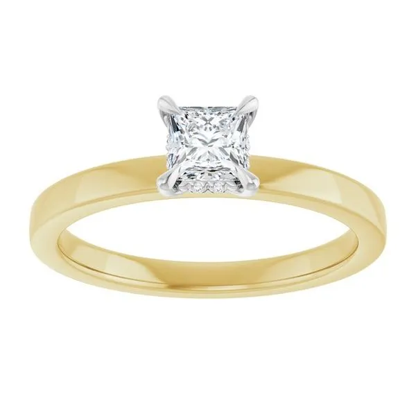 Claw-Prong Hidden Halo-Style Engagement Ring Image 3 Hudson Valley Goldsmith New Paltz, NY