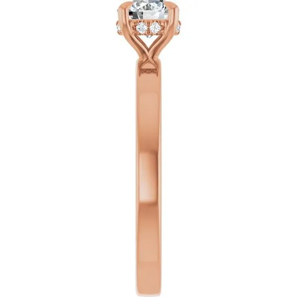 Claw-Prong Hidden Halo-Style Engagement Ring Image 4 Vulcan's Forge LLC KANSAS CITY, MO