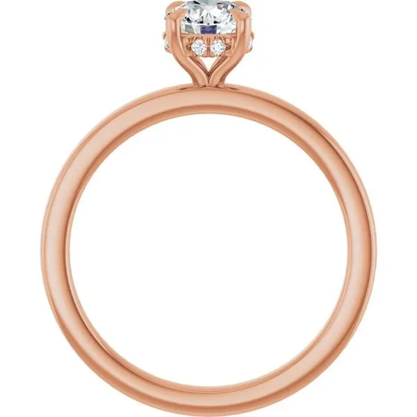 Claw-Prong Hidden Halo-Style Engagement Ring Image 2 Don's Jewelry & Design Washington, IA