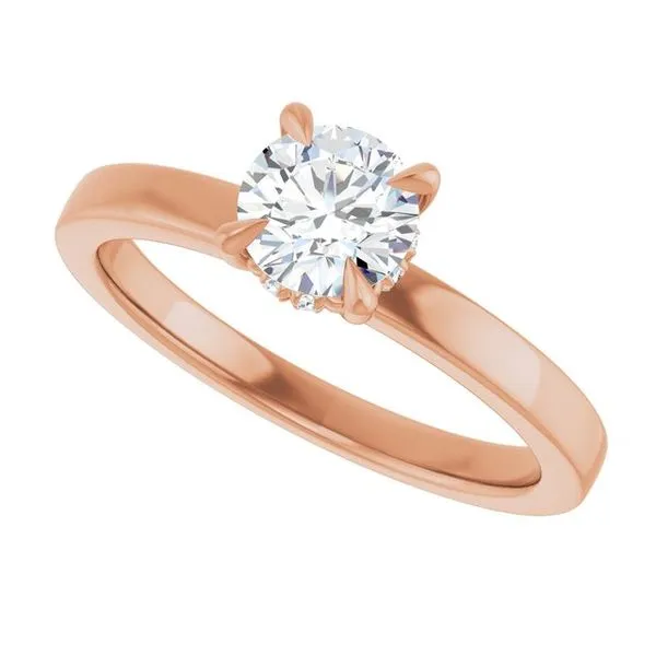 Claw-Prong Hidden Halo-Style Engagement Ring Image 5 House of Silva Wooster, OH