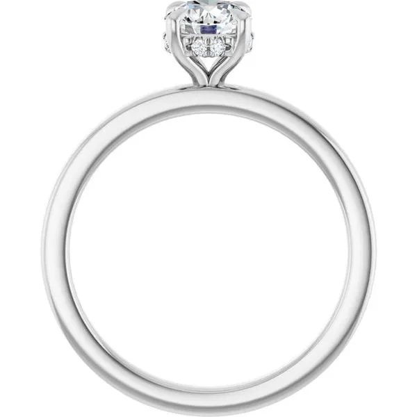 Claw-Prong Hidden Halo-Style Engagement Ring Image 2 Arezzo Jewelers Elmwood Park, IL