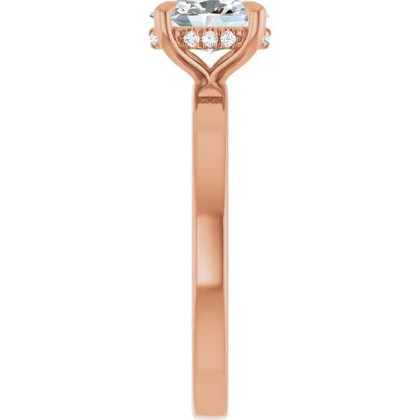 Claw-Prong Hidden Halo-Style Engagement Ring Image 4 Vulcan's Forge LLC KANSAS CITY, MO