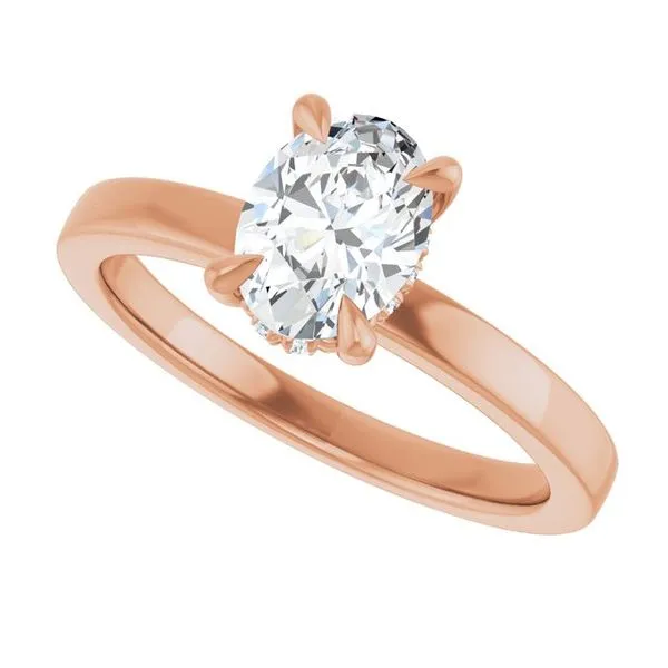 Claw-Prong Hidden Halo-Style Engagement Ring Image 5 Clater Jewelers Louisville, KY