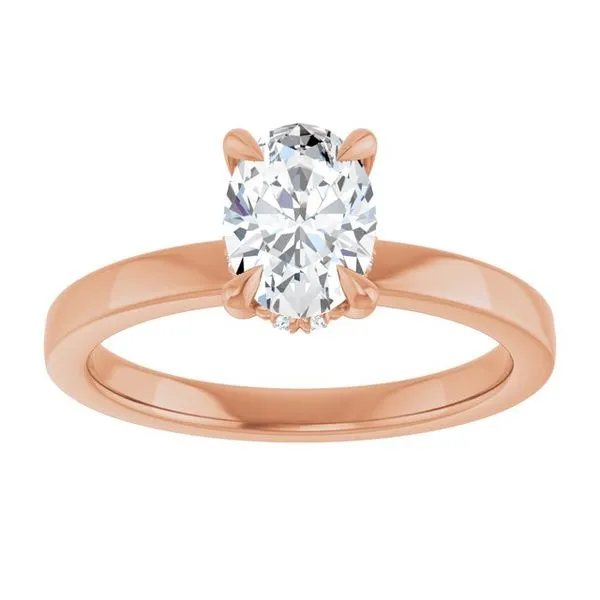 Claw-Prong Hidden Halo-Style Engagement Ring Image 3 Natale Jewelers Sewell, NJ