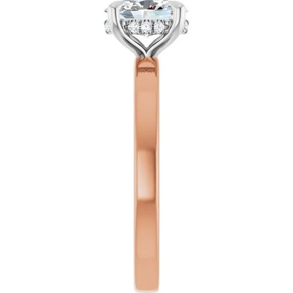 Claw-Prong Hidden Halo-Style Engagement Ring Image 4 JF Jones Jewelers Rochester, NY