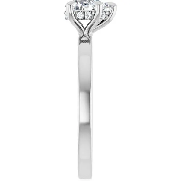 Claw-Prong Hidden Halo-Style Engagement Ring Image 4 Arezzo Jewelers Elmwood Park, IL