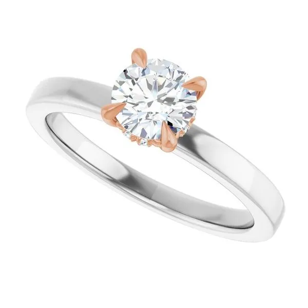Claw-Prong Hidden Halo-Style Engagement Ring Image 5 Mark Jewellers La Crosse, WI