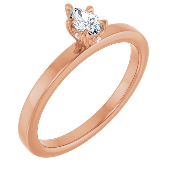 Claw-Prong Hidden Halo-Style Engagement Ring