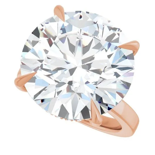 Claw-Prong Hidden Halo-Style Engagement Ring Image 5 Don's Jewelry & Design Washington, IA