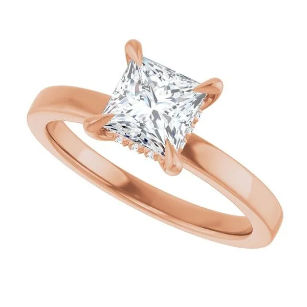 Claw-Prong Hidden Halo-Style Engagement Ring Image 5 Mark Jewellers La Crosse, WI