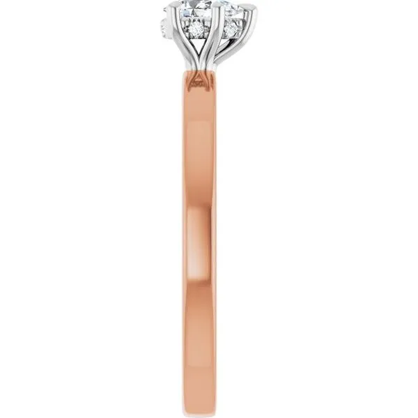 Claw-Prong Hidden Halo-Style Engagement Ring Image 4 Northwood Jewelers Northwood, OH
