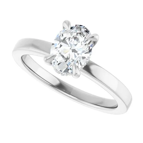 Claw-Prong Hidden Halo-Style Engagement Ring Image 5 Ocean View Jewelers Millville, DE
