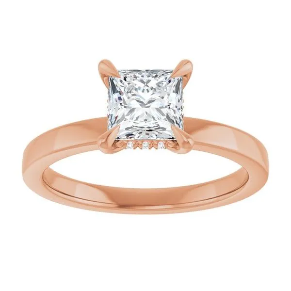 Claw-Prong Hidden Halo-Style Engagement Ring Image 3 Austin's Fine Diamonds & Jewelry Lyndhurst, NJ