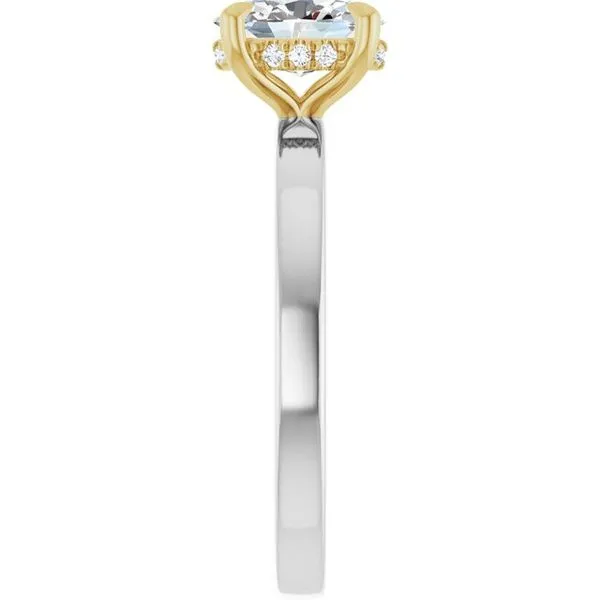 Claw-Prong Hidden Halo-Style Engagement Ring Image 4 Michael Szwed Jewelers Longmeadow, MA