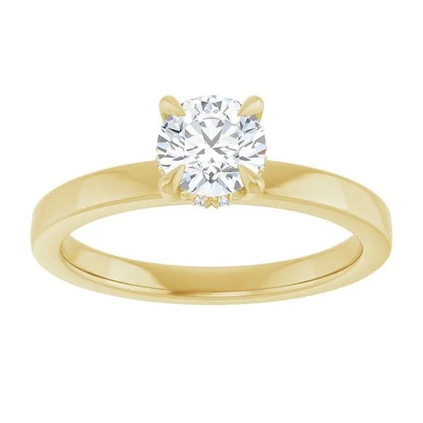 Claw-Prong Hidden Halo-Style Engagement Ring Image 3 Austin's Fine Diamonds & Jewelry Lyndhurst, NJ
