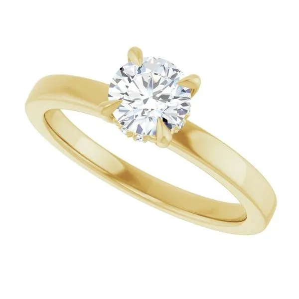 Claw-Prong Hidden Halo-Style Engagement Ring Image 5 Natale Jewelers Sewell, NJ