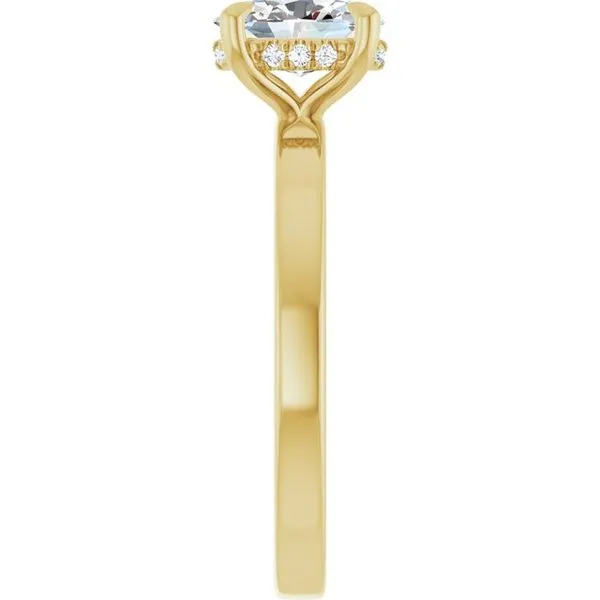 Claw-Prong Hidden Halo-Style Engagement Ring Image 4 Don's Jewelry & Design Washington, IA